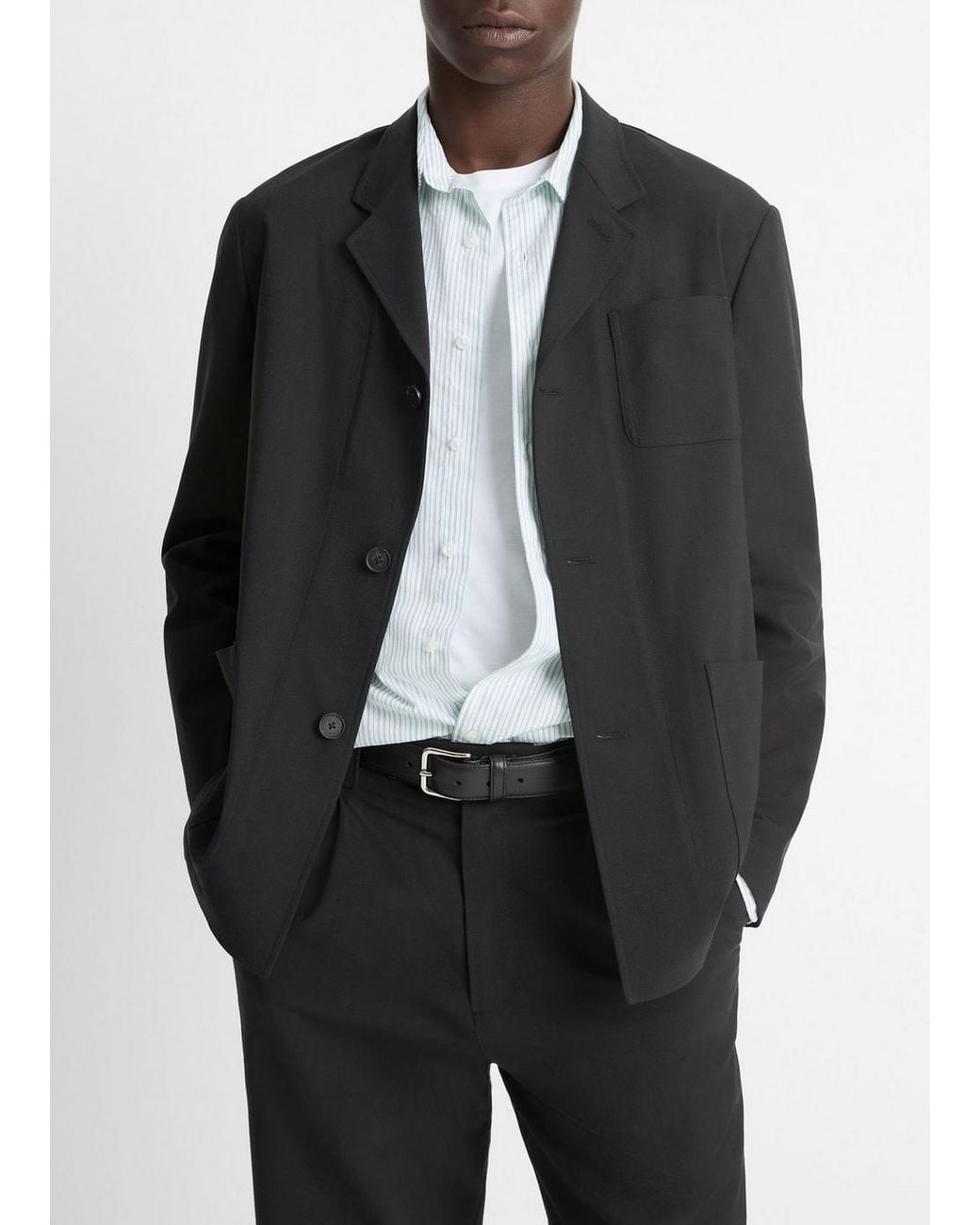Vince Black Tailored Utility Blazer for men