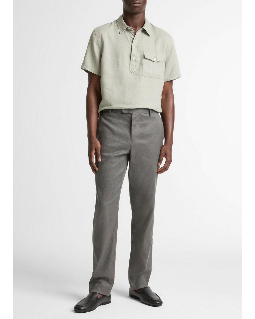 Vince Multicolor Owen Athletic Linen-Cotton Extended-Tab Pant for men