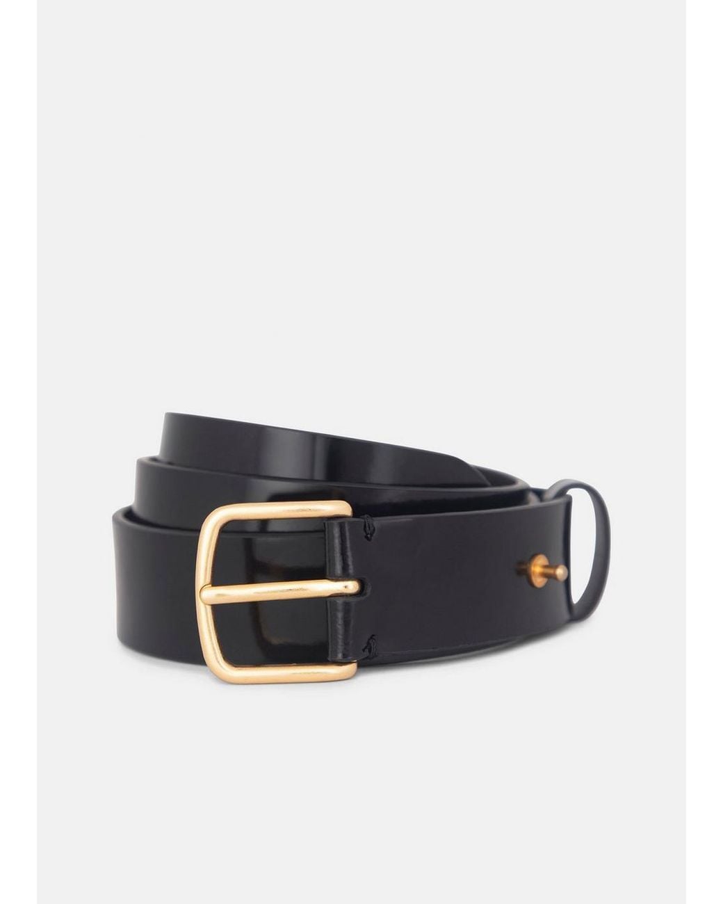 Vince Blue 32Mm Smooth Leather Belt