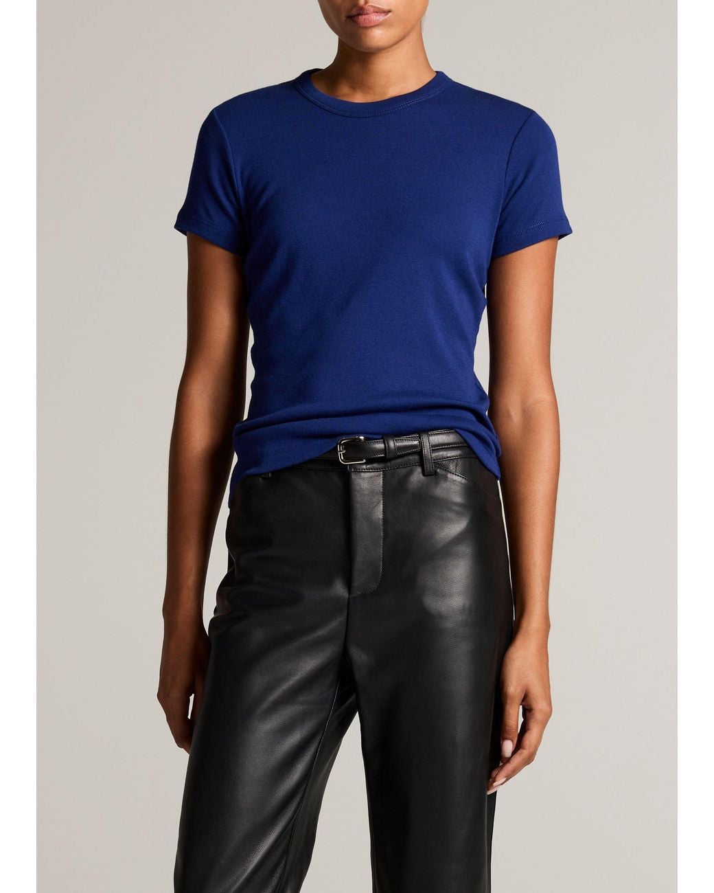 Vince Blue Pima Cotton-Blend '90S Shrunken T-Shirt