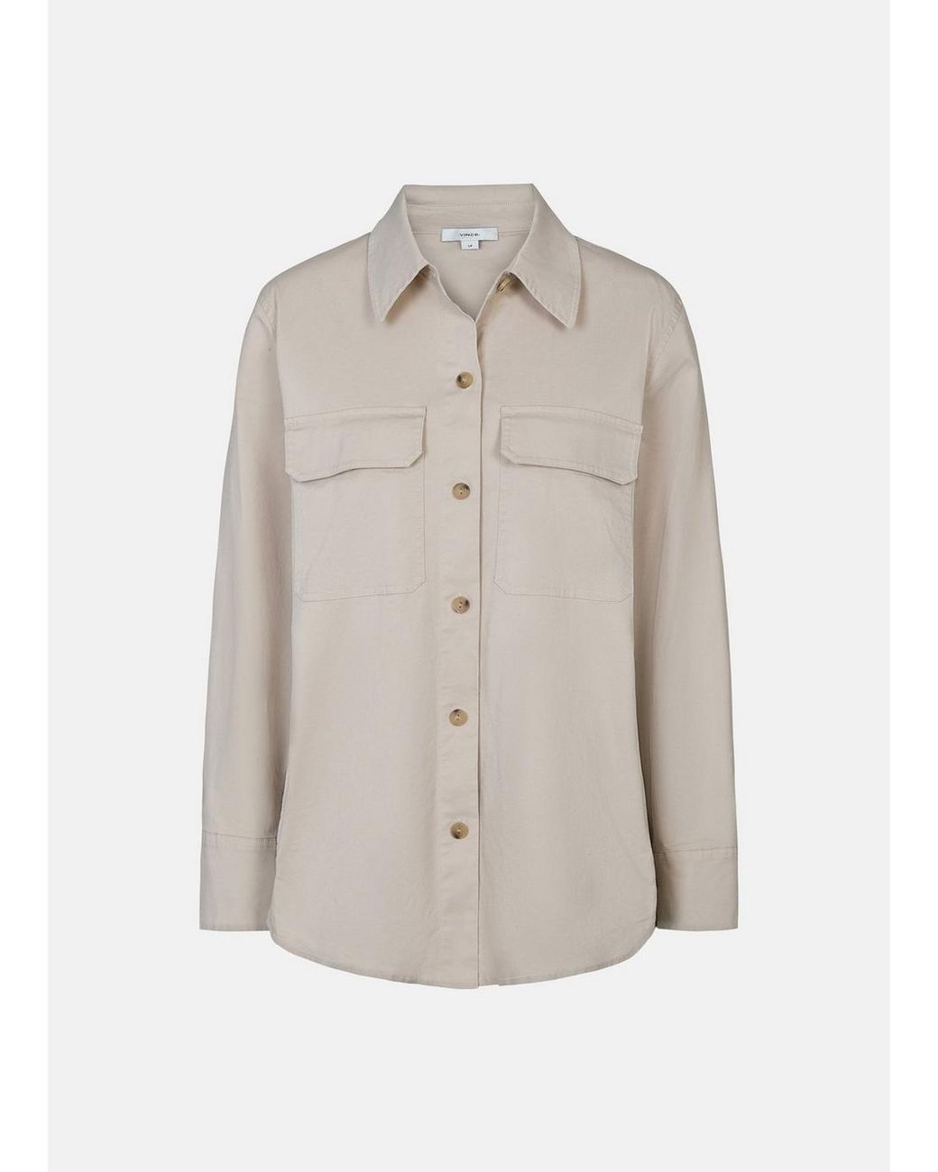 Vince Natural Washed Stretch-Cotton Shirt Jacket