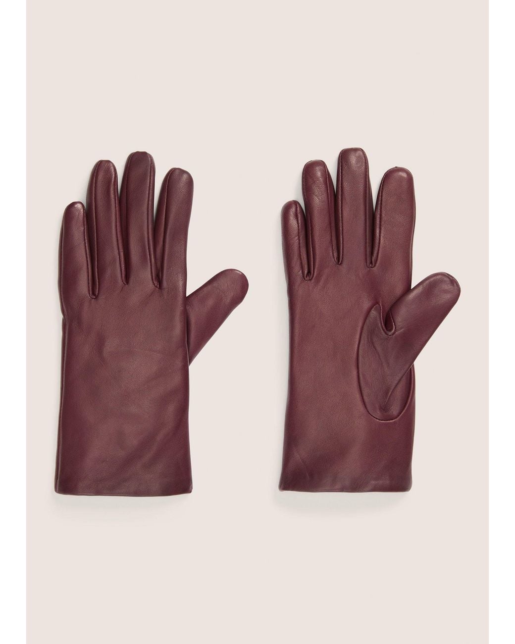 Vince Purple Cashmere-Lined Short Leather Glove
