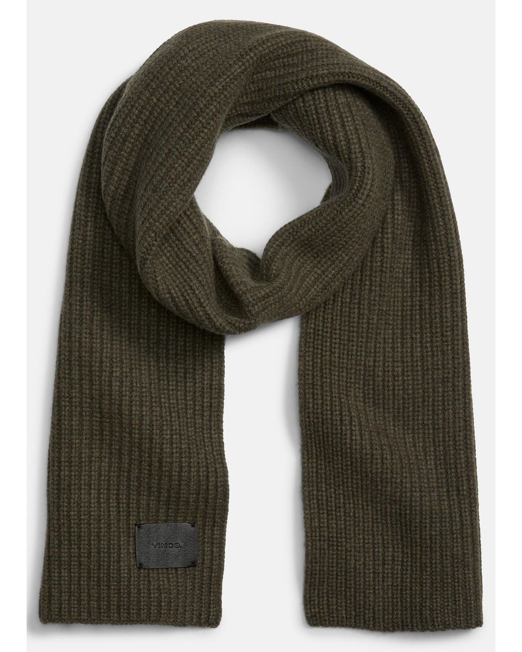 Vince Green Cashmere Shaker-Stitch Scarf for men