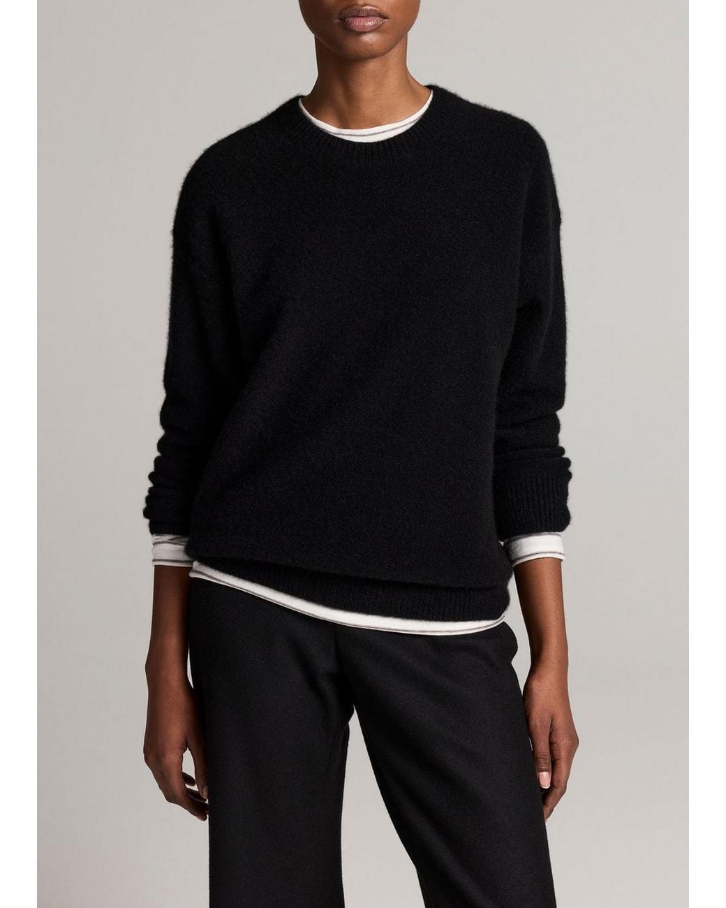 Vince Black Cashmere Classic Crew Neck Sweater