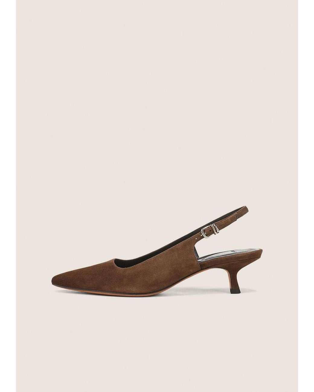 Vince Natural Sabra Suede Slingback Heel