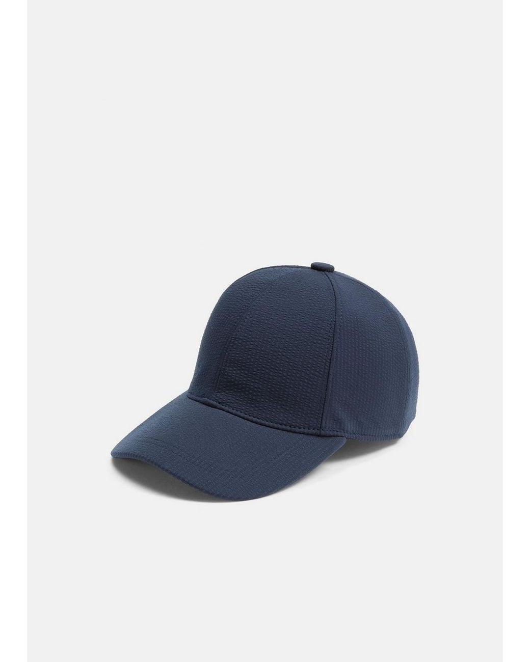 Vince Blue Seersucker Baseball Cap for men