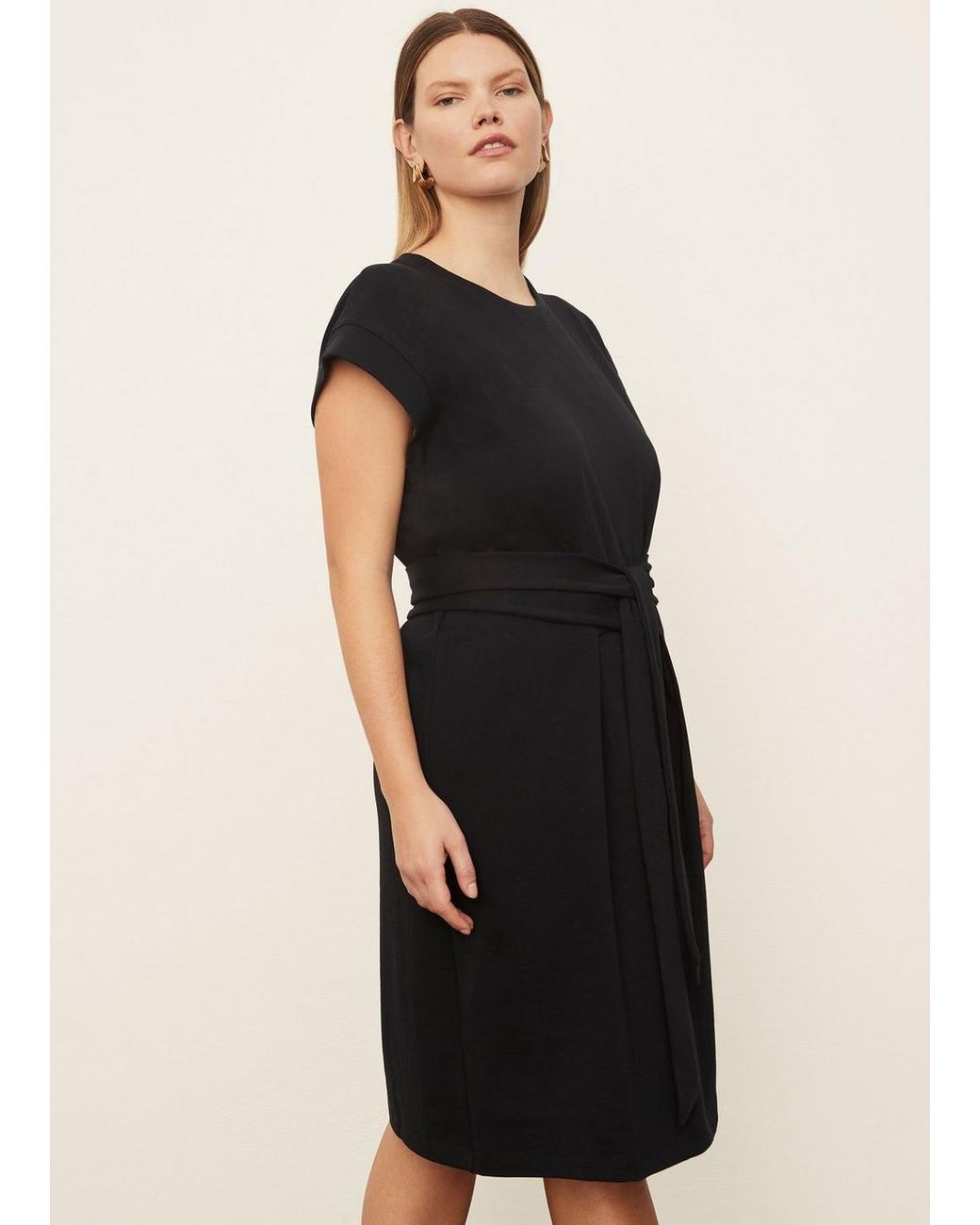 Vince Cotton Short Sleeve Tie Waist 