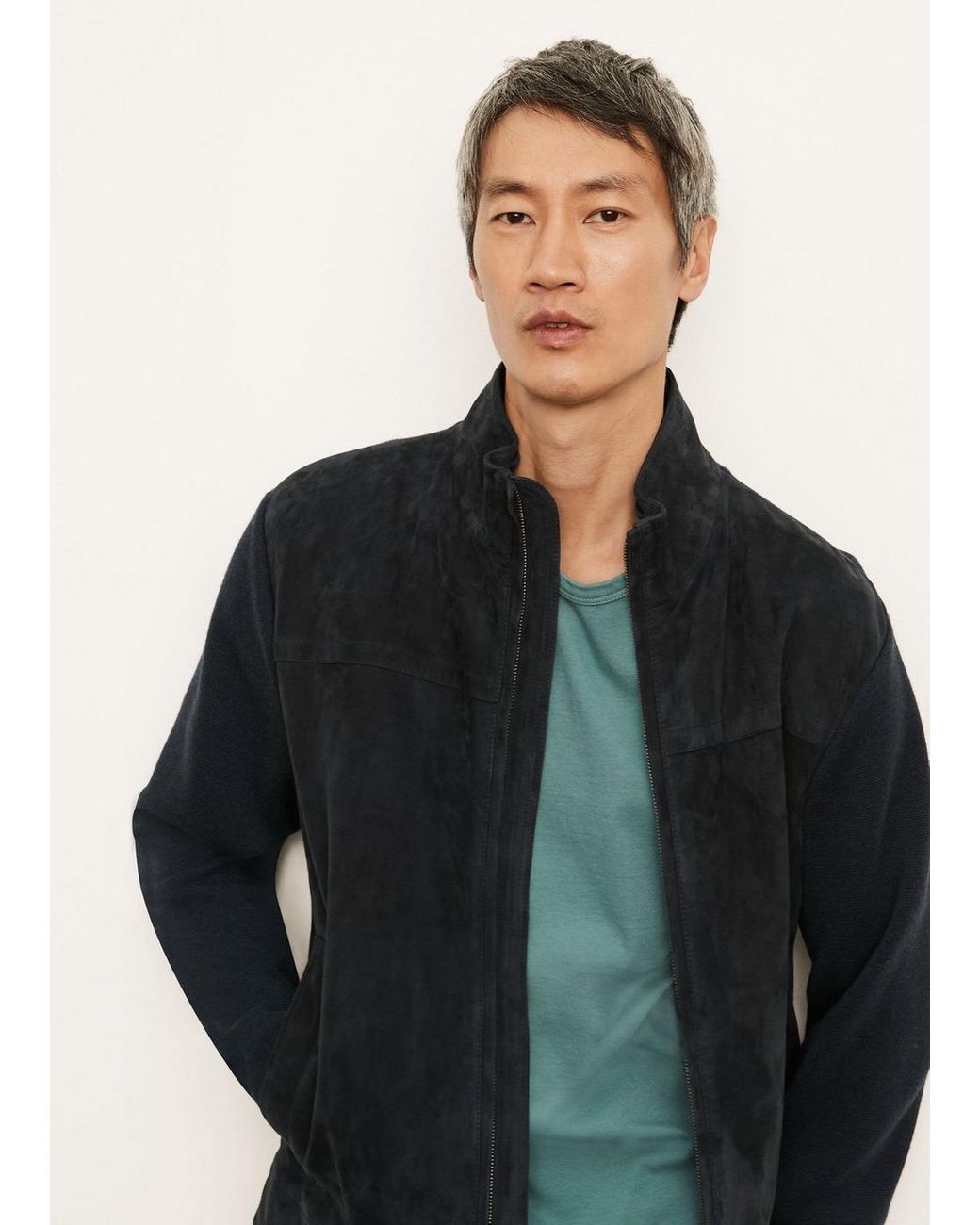 suede sweater jacket