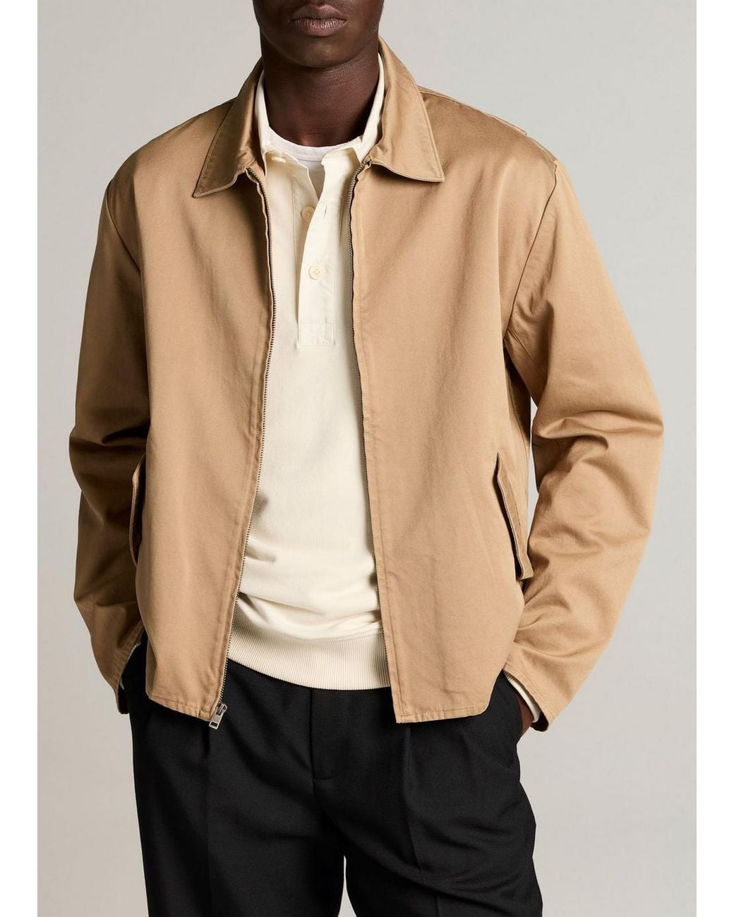 Vince Natural Brushed Cotton Twill Field Jacket for men