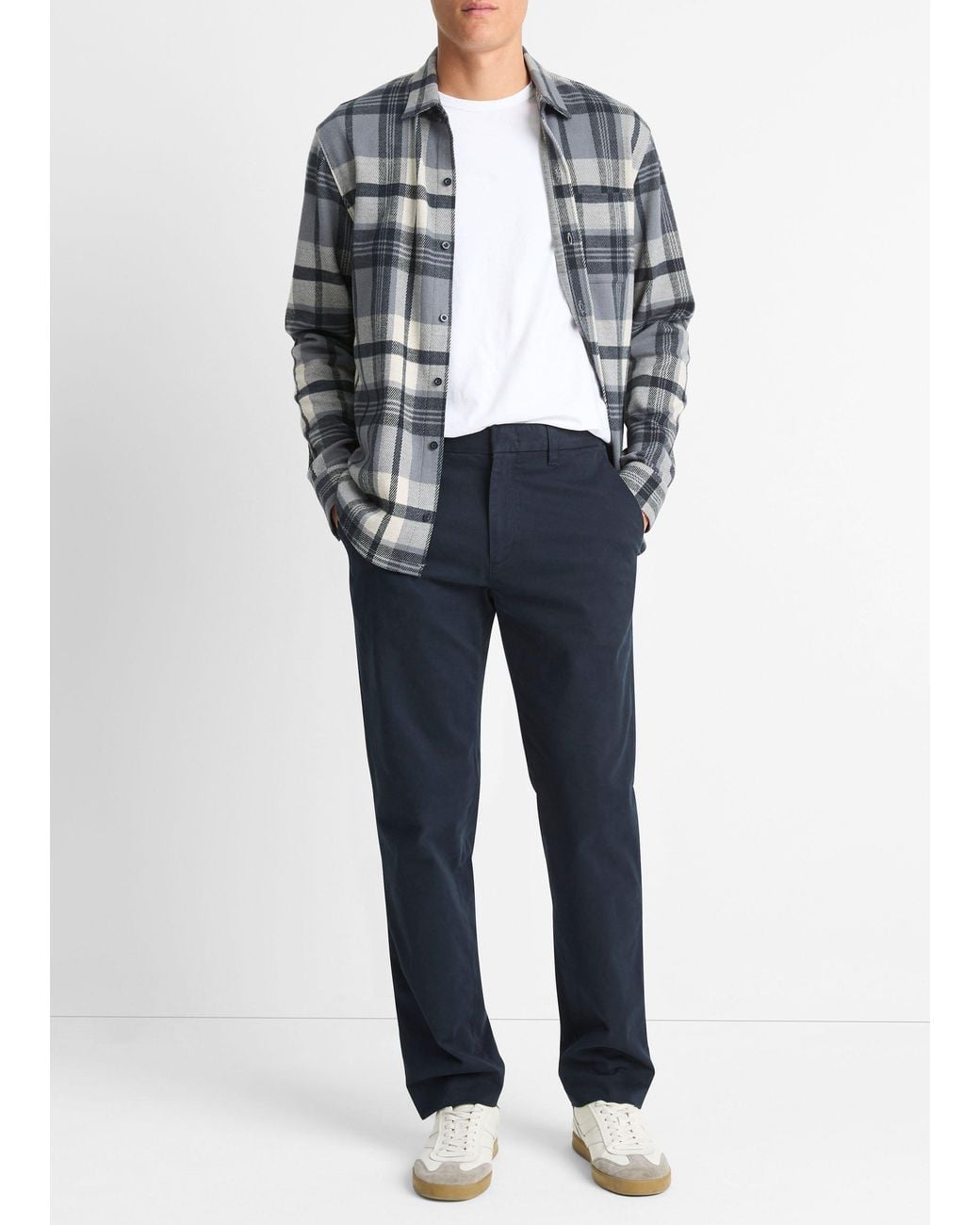 Vince Blue Owen Athletic Stretch-Cotton Pant for men