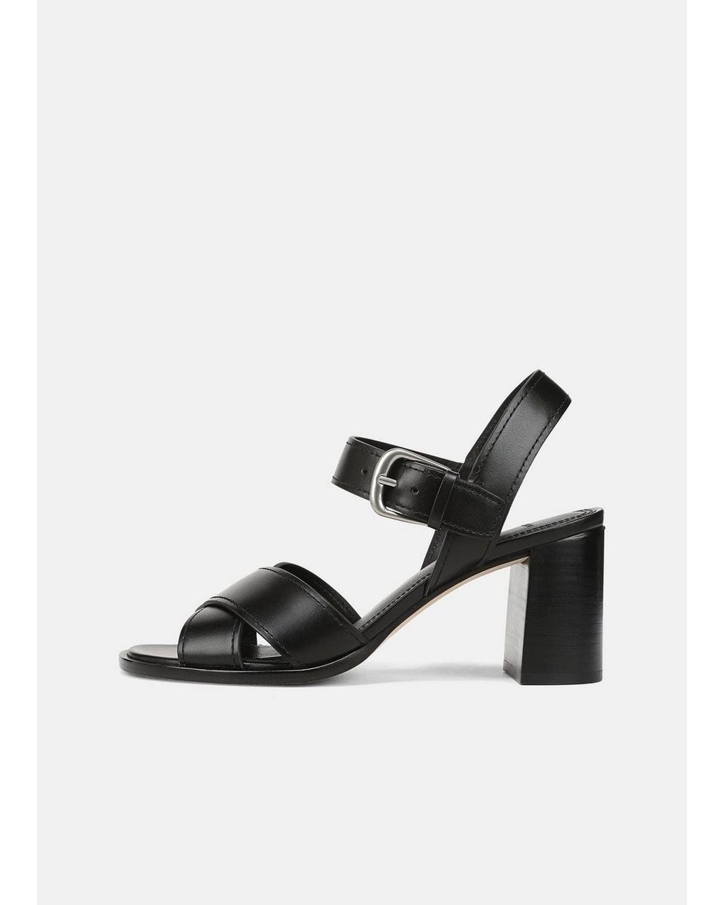 Vince White Salma Leather Heeled Sandal