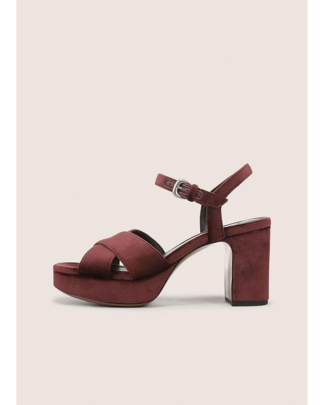 Vince Pink Ericka Velvet Platform Sandal