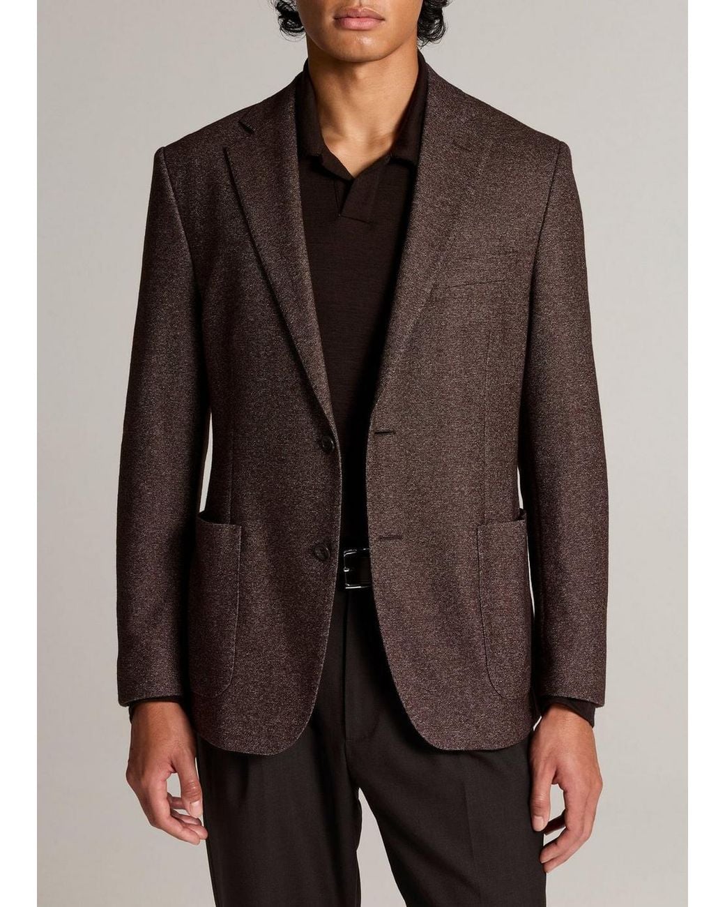 Vince Brown Knit Wool-Blend Sport Coat for men