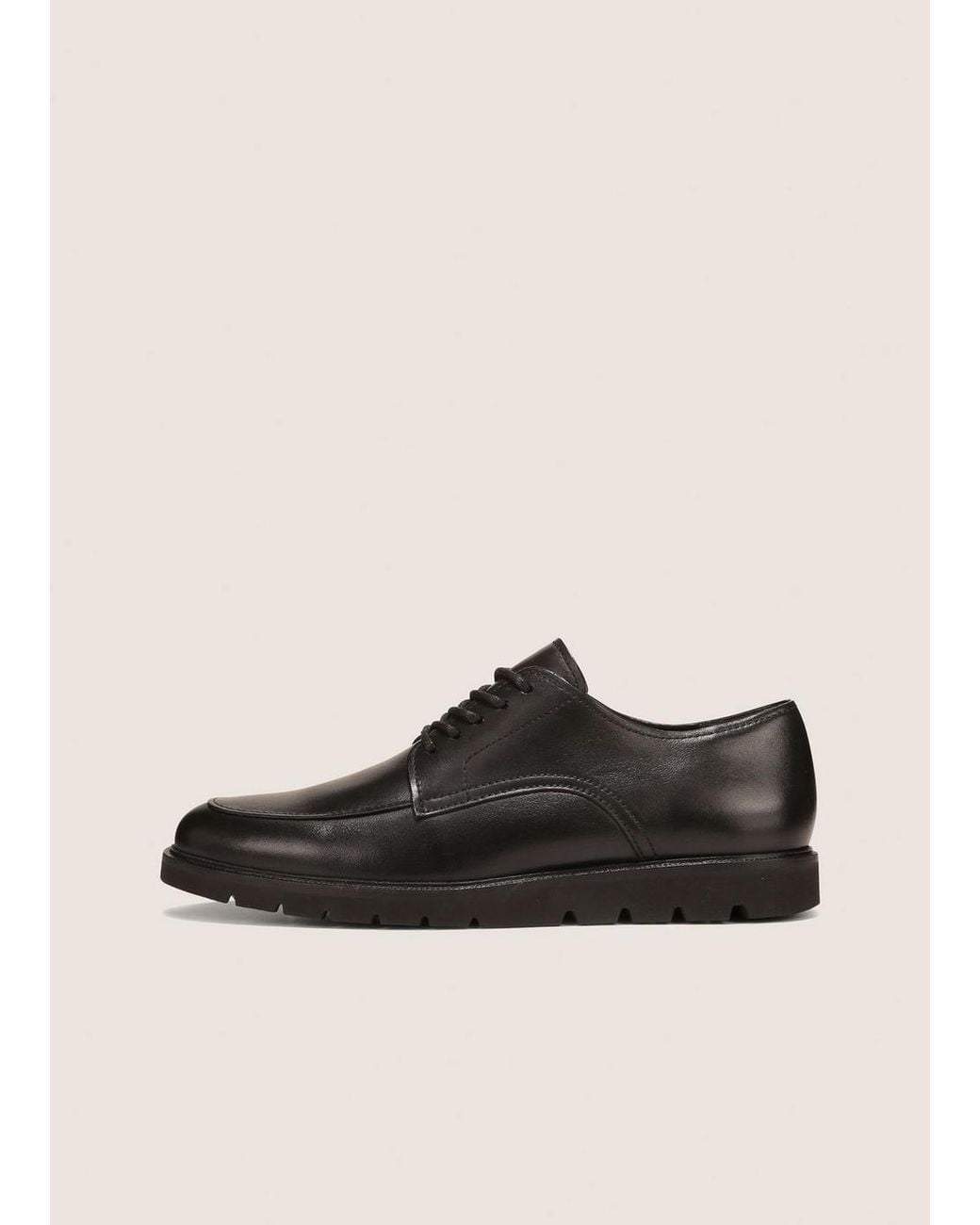 Vince Black Kylan Leather Lug-Sole Oxford for men