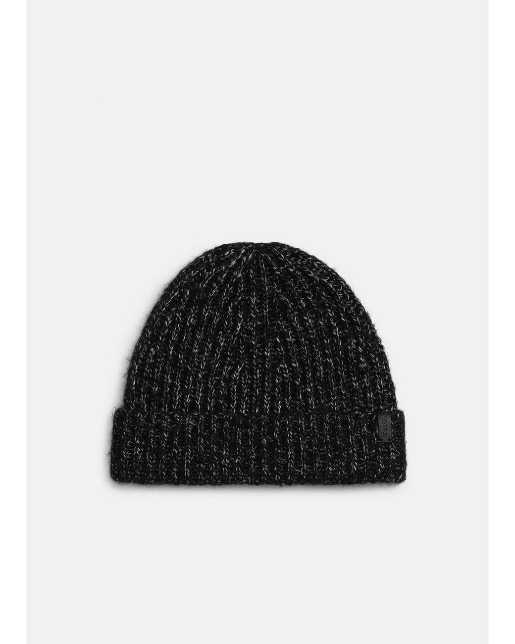 Vince Black Cardigan-Stitch Beanie for men