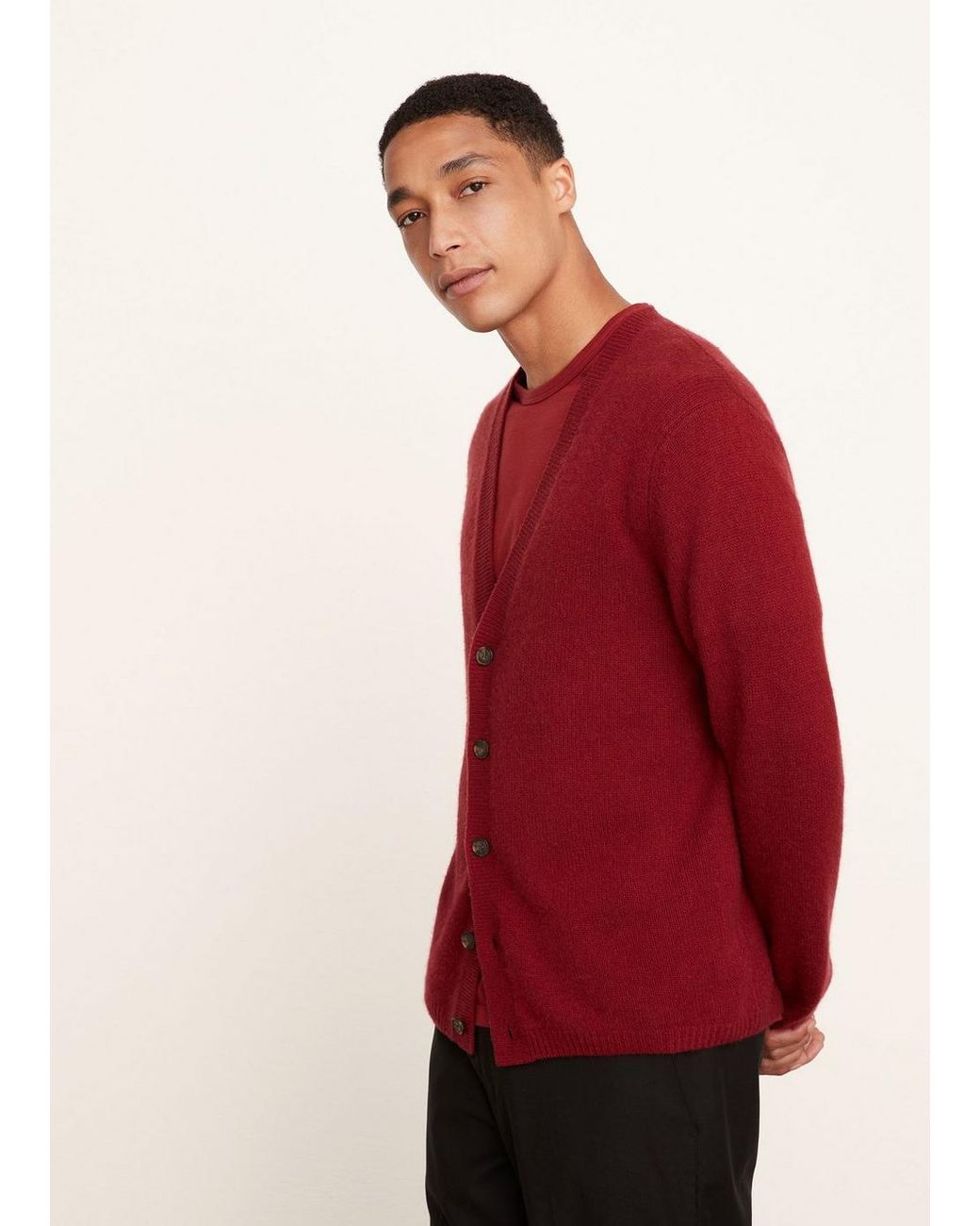 Vince Plush Cashmere Cardigan in Orange 
