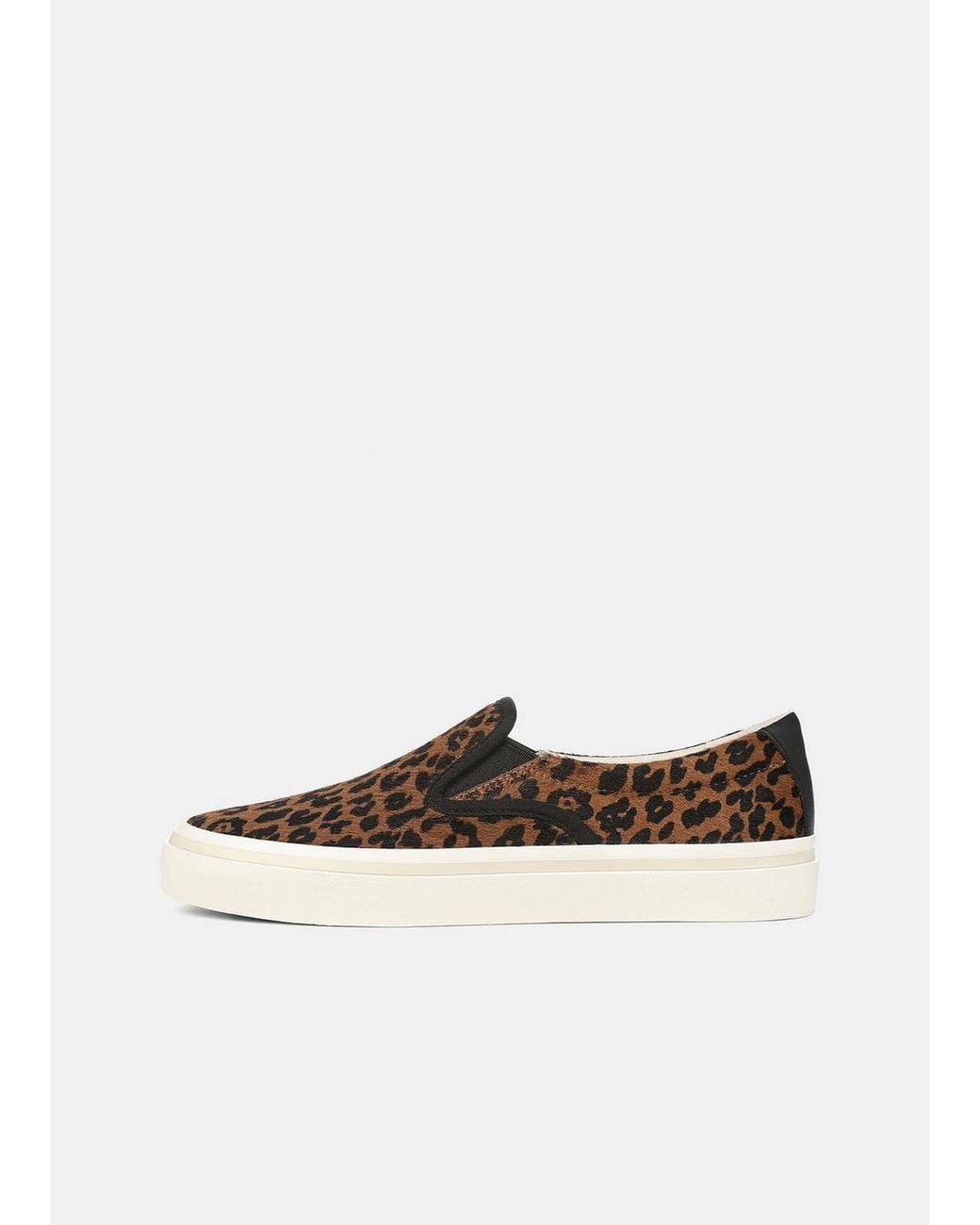 Vince White Blair Leopard-Print Calf Hair Sneaker