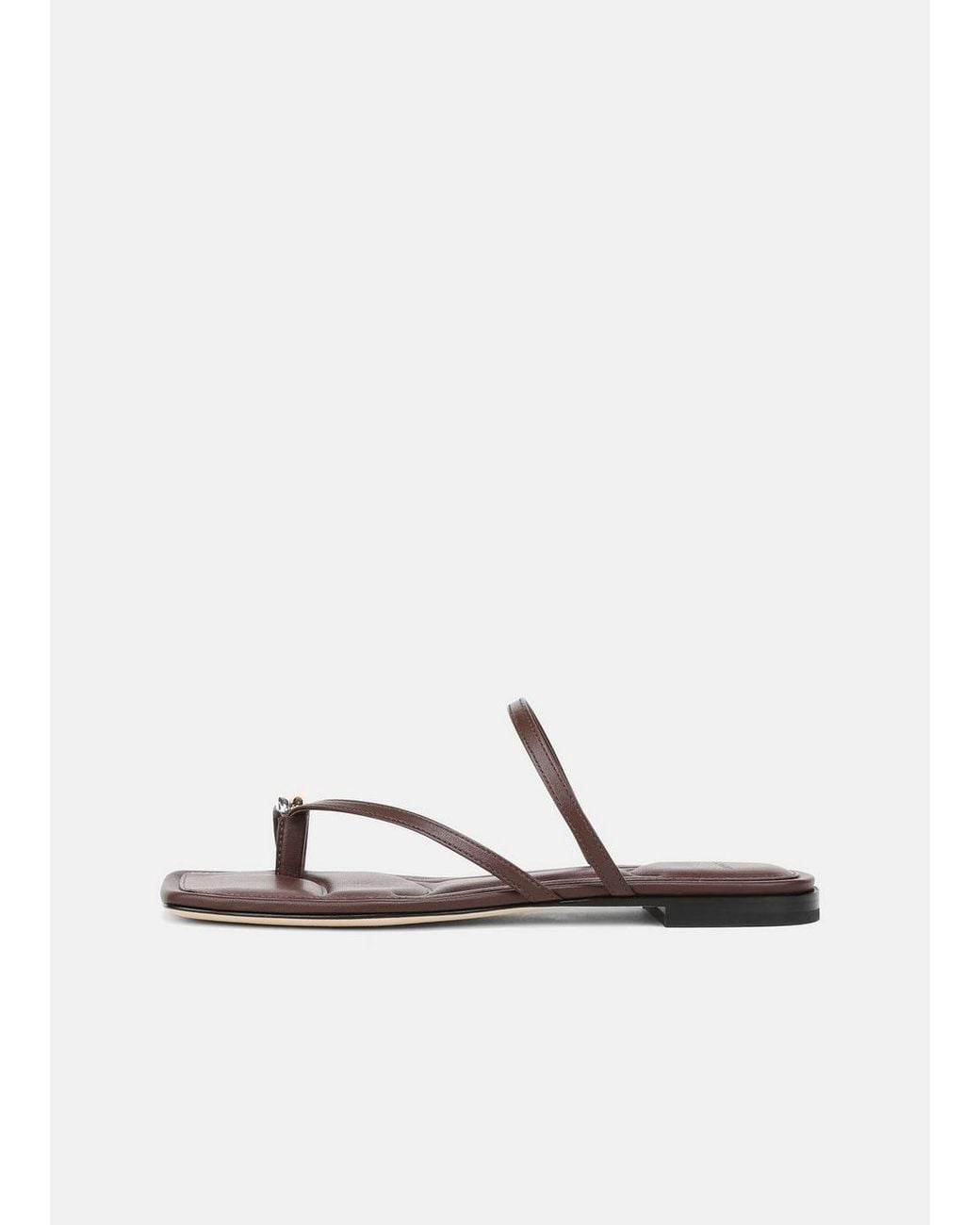 Vince White Polli Leather Toe-Ring Sandal