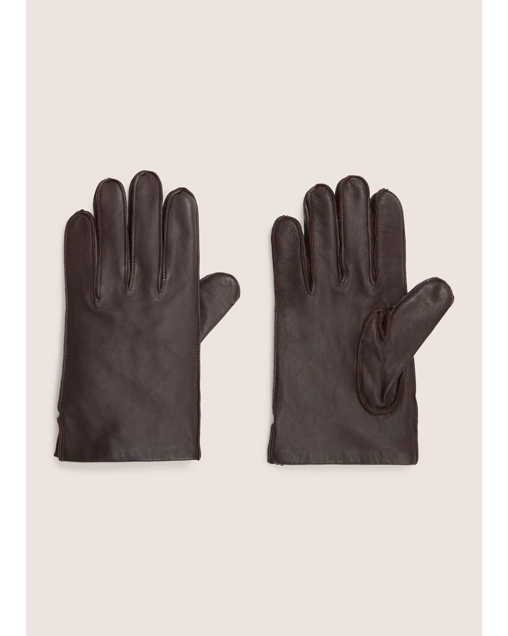 Vince Brown Classic Cashmere-Lined Leather Glove for men