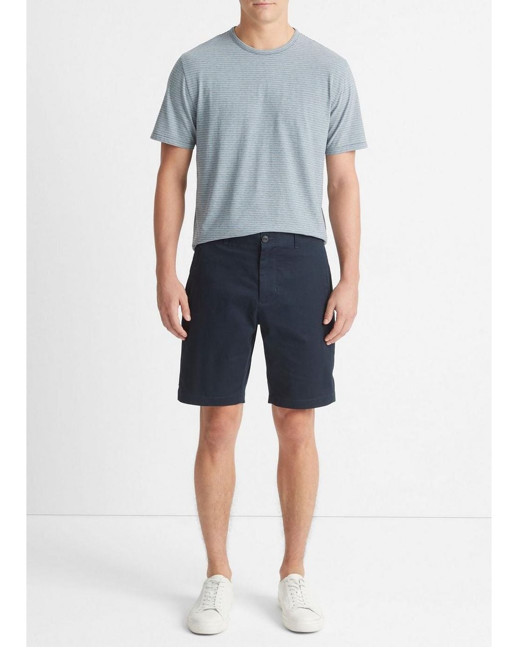 Vince Brushed Cotton Twill Griffith Chino Short, Coastal Blue, Size 32 for men