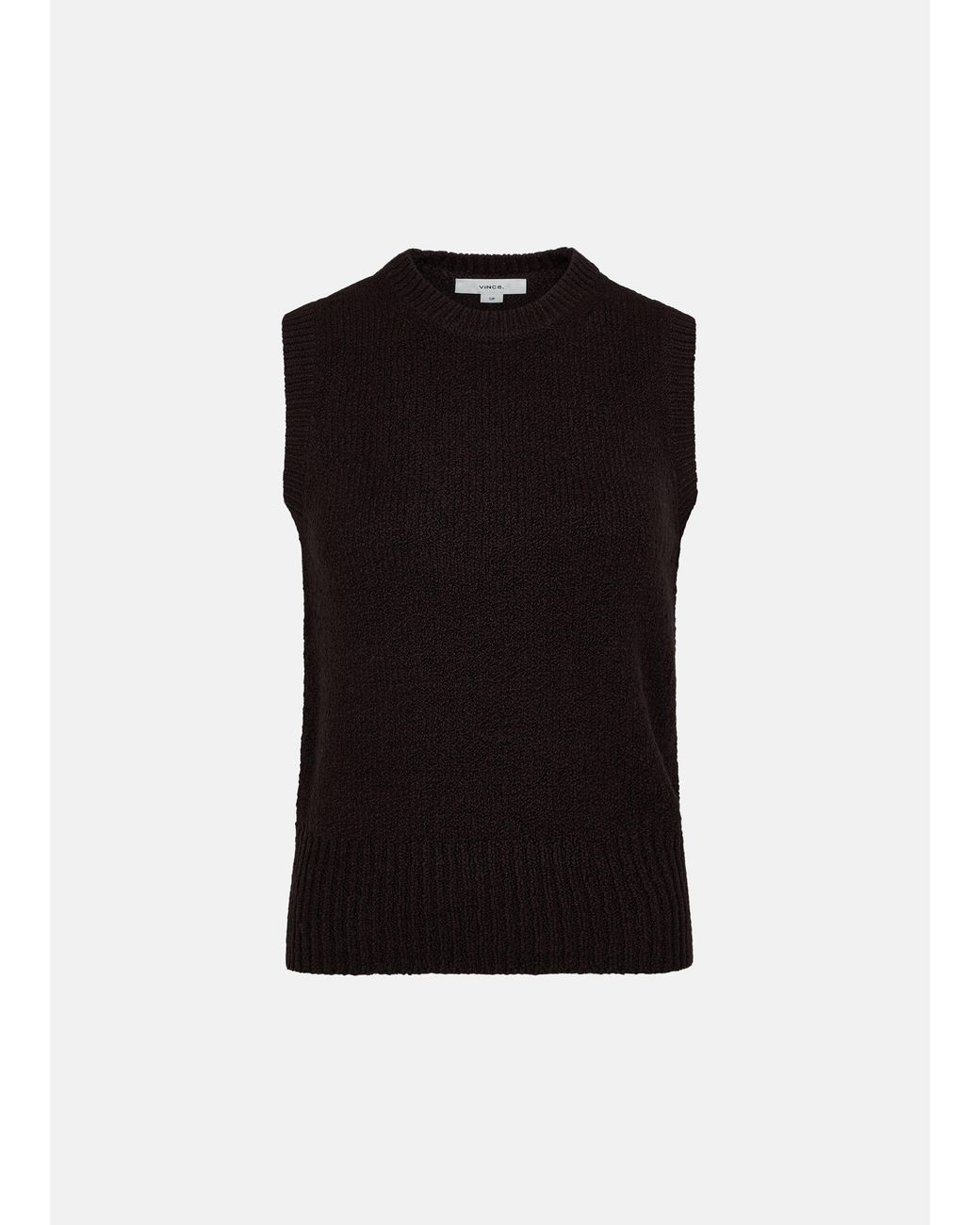 Vince Black Cotton-Blend Bouclé Shell