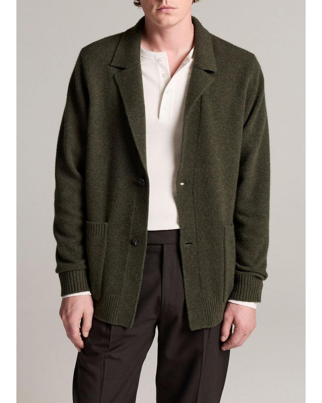 Vince Green Felted Wool-Cashmere Sweater Blazer for men