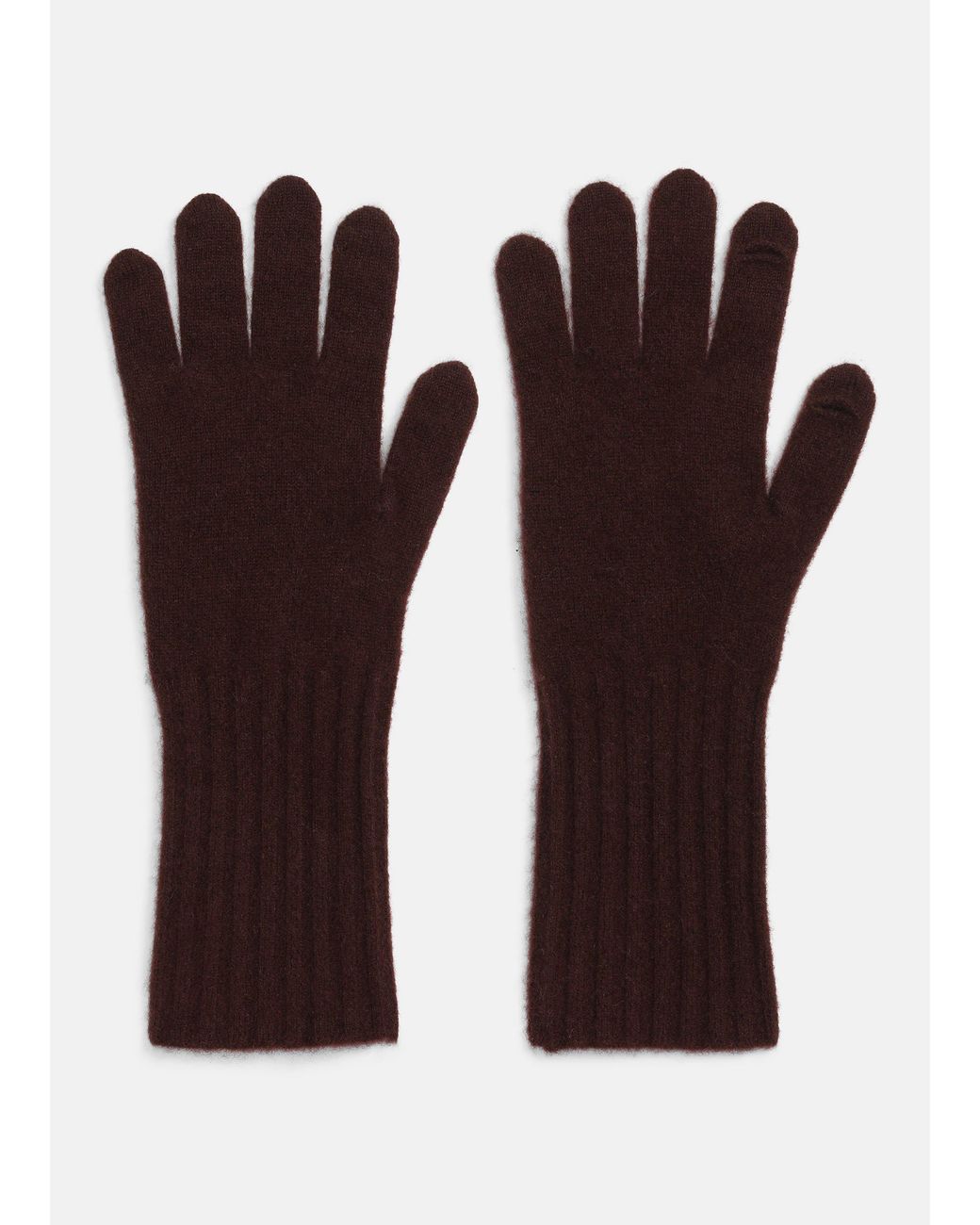 Vince Brown Plush Cashmere Gloves