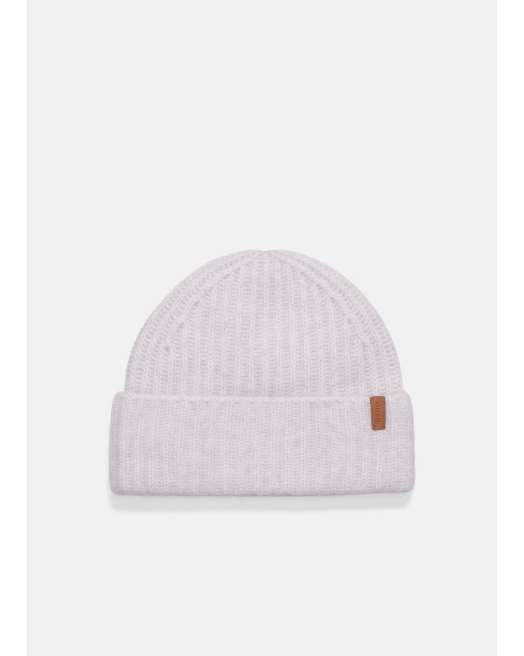 Vince White Plush Cashmere Chunky-Knit Beanie
