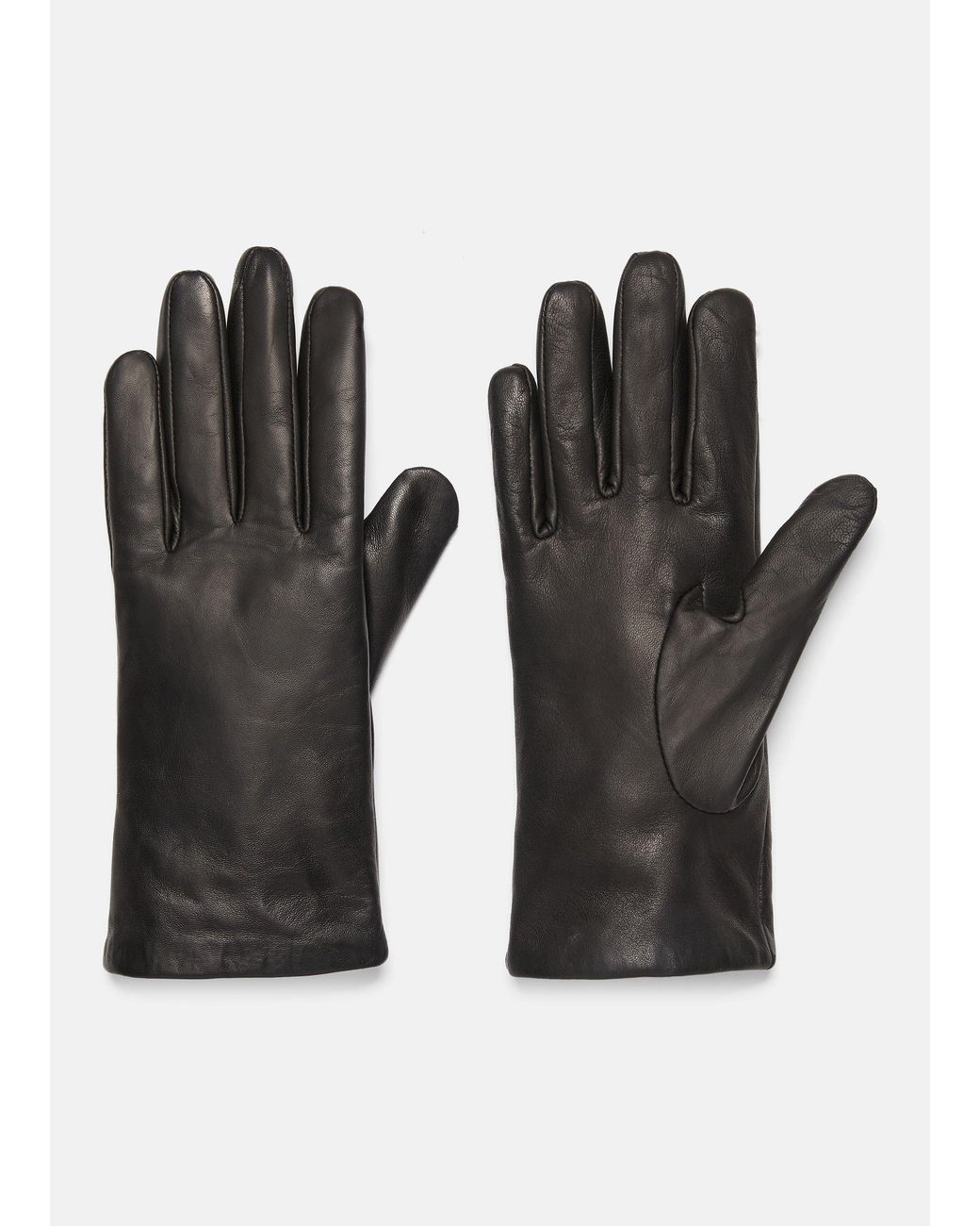 Vince Black Cashmere-Lined Short Leather Glove