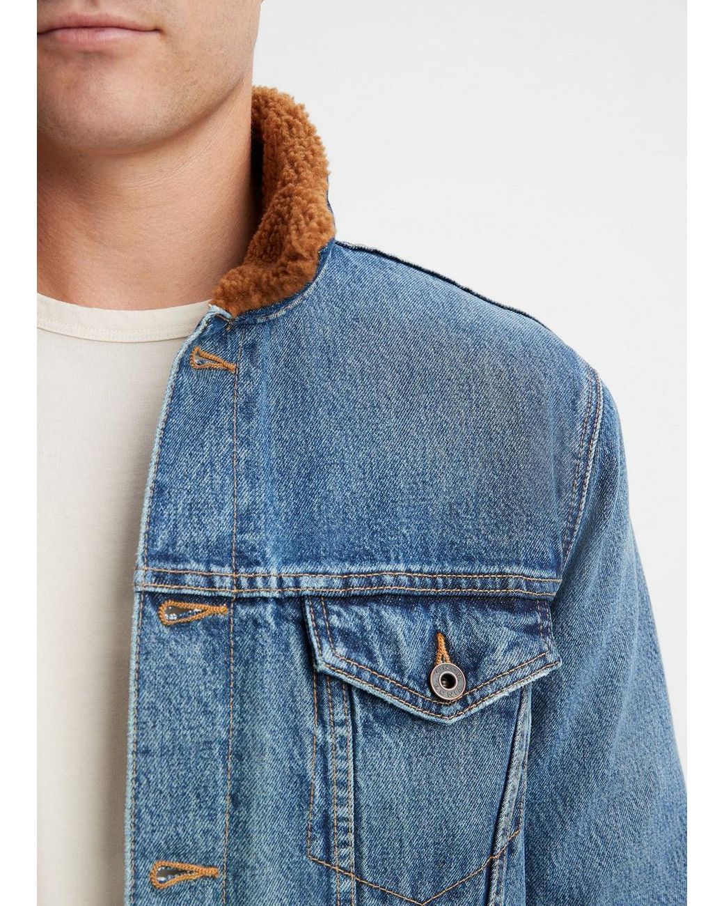 Topman levi's denim jacket sales
