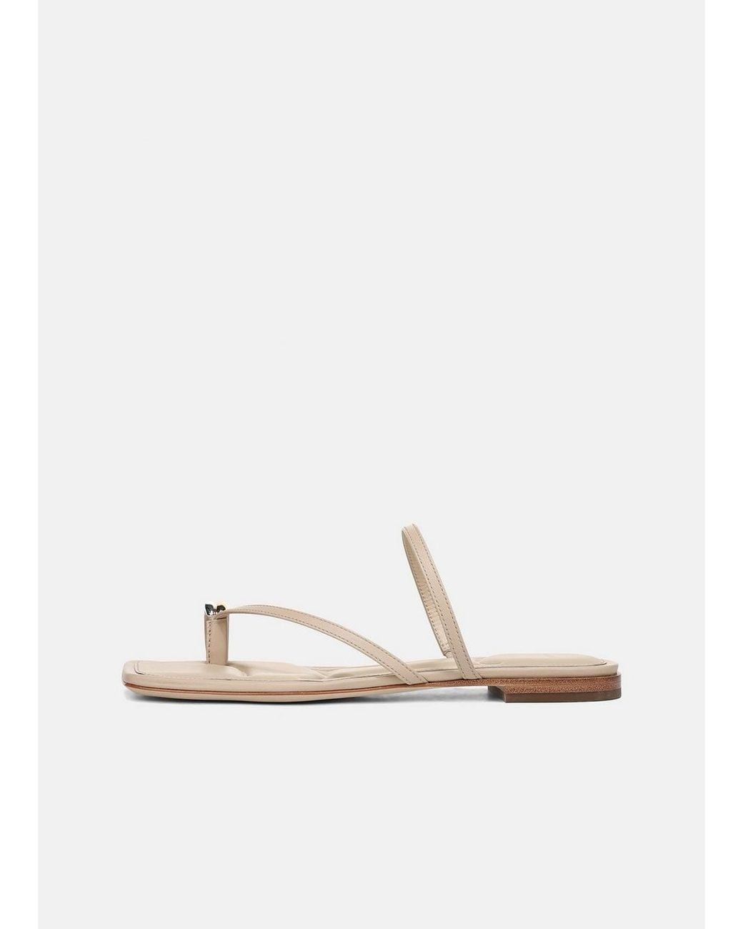 Vince White Polli Leather Toe-Ring Sandal