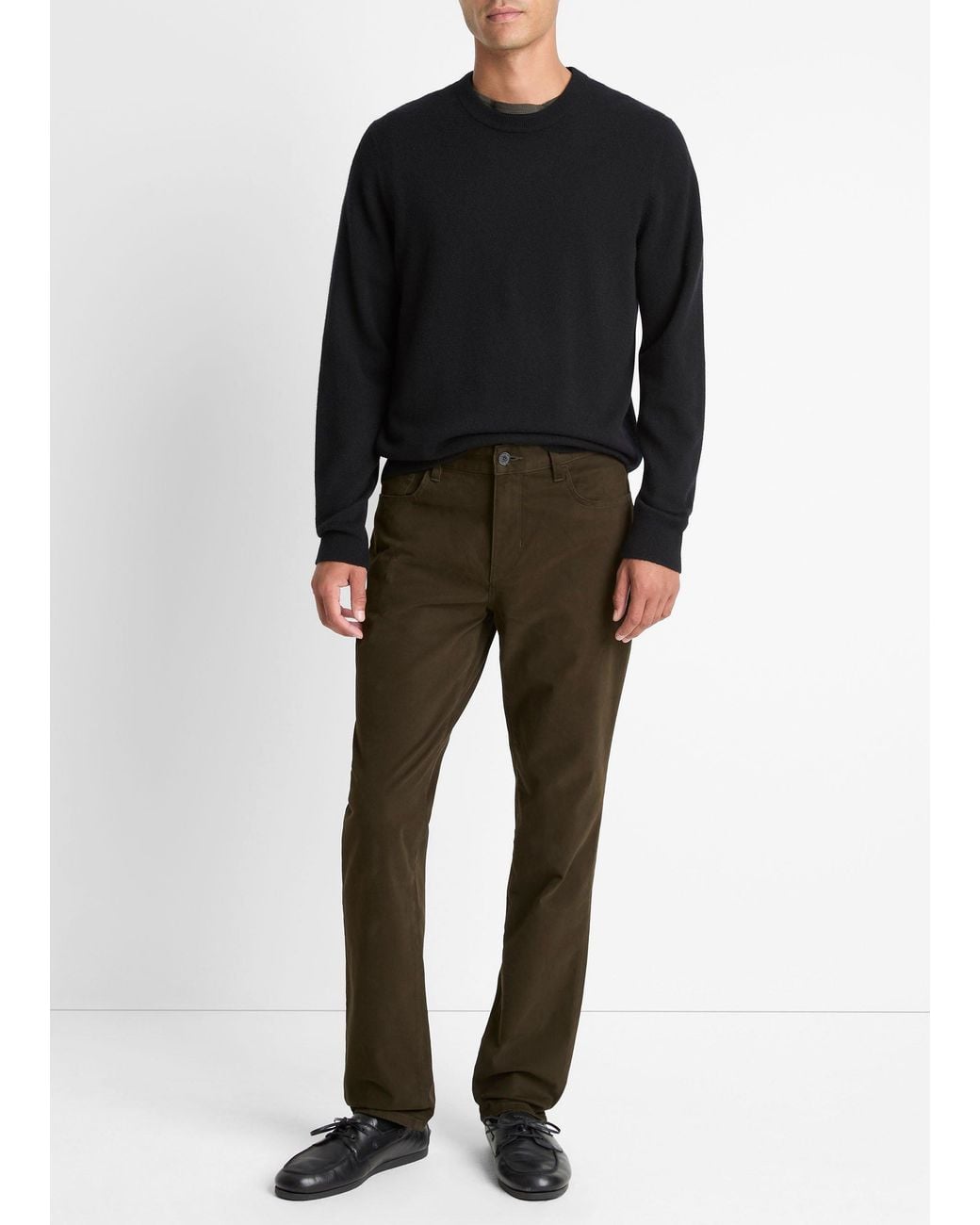 Vince Black Dylan Slim 5-Pocket Peached Stretch-Cotton Pant for men