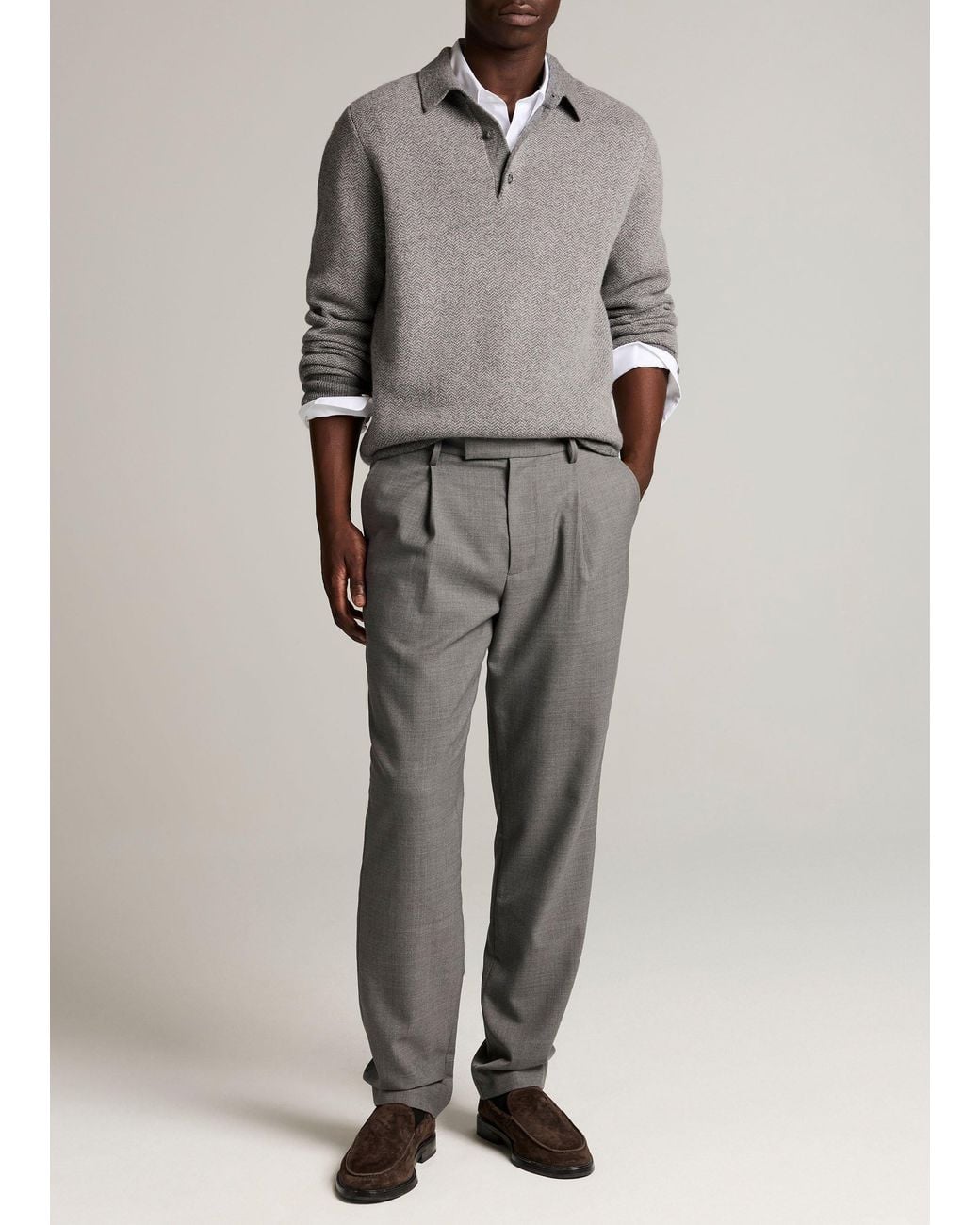 Vince Gray Owen Athletic Twill Pleated Trouser for men