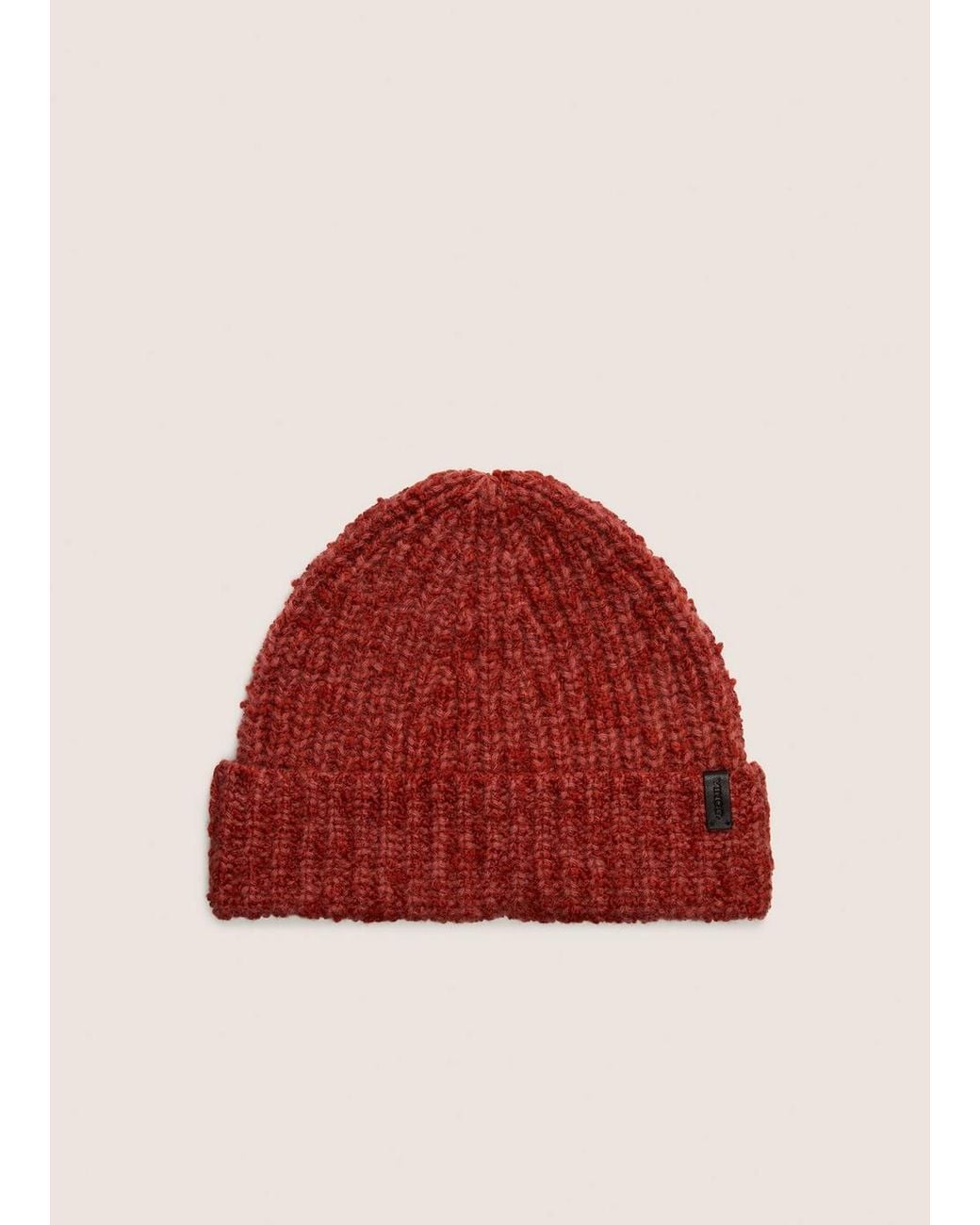 Vince Red Macro-Bouclé Merino Wool-Blend Beanie for men