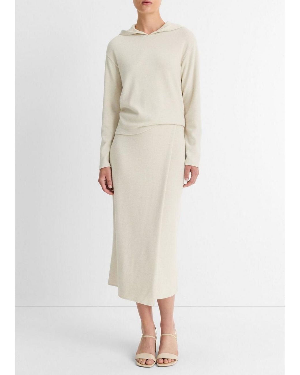 Vince Natural Cozy Wrap Skirt