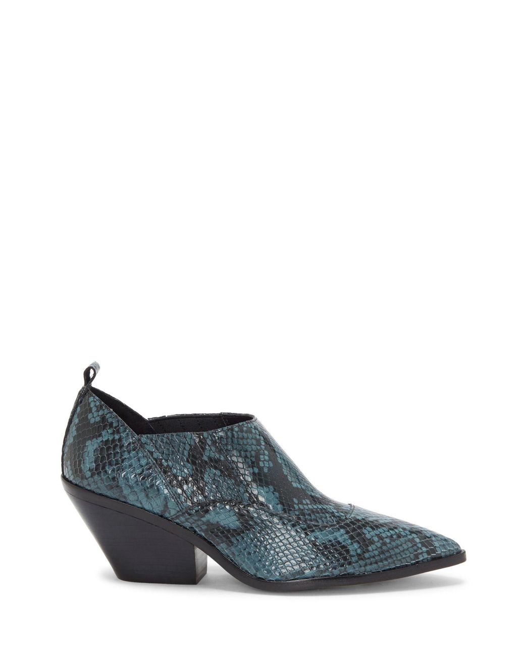 dark snake print booties