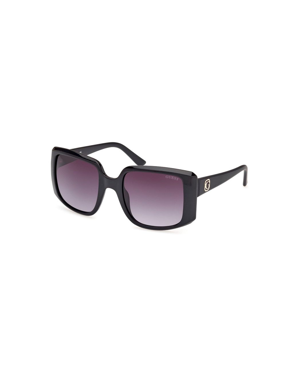 Guess Black Gu00097 01B Sunglasses Injected Smoke Squared Normal Shaded