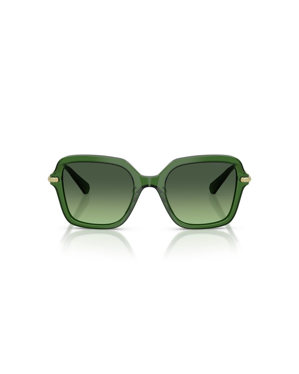 Swarovski Green Sk6040 10812A Sunglasses Acetate Geometric Normal Shaded