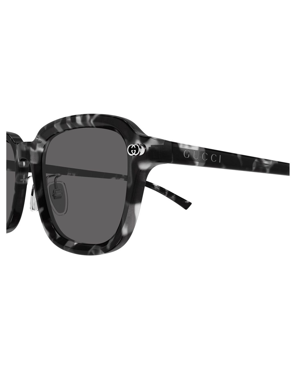 Gucci Black Gg1948Sk 002 Sunglasses Acetate Smoke Squared for men