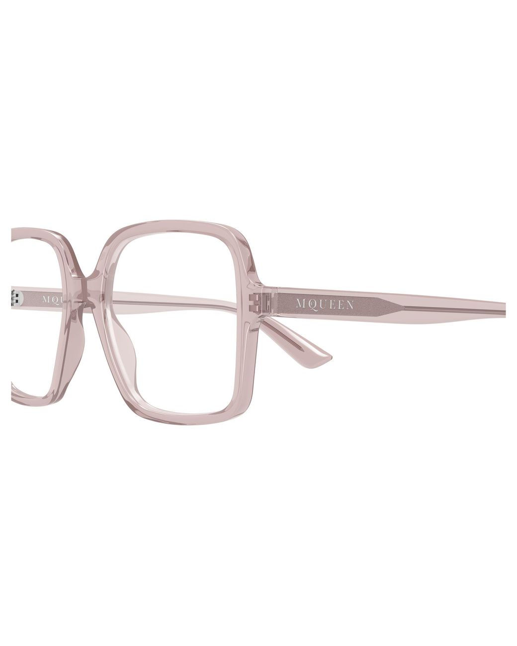 McQueen Black Am0538O 005 Optical Frames Acetate Transparent Squared