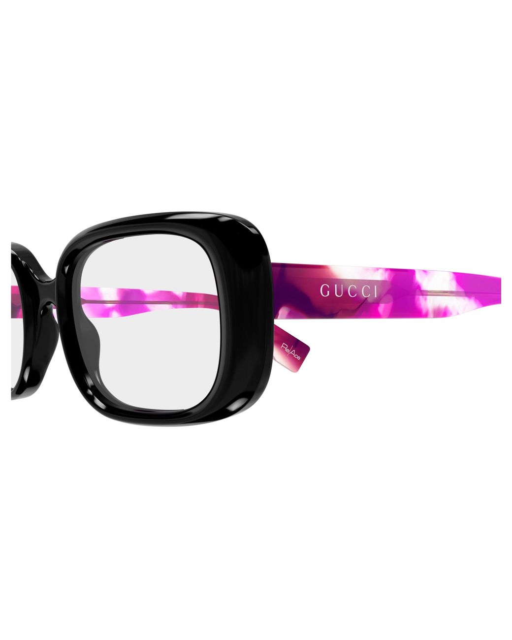 Gucci Black Gg1908O 002 Optical Frames Acetate Transparent Squared