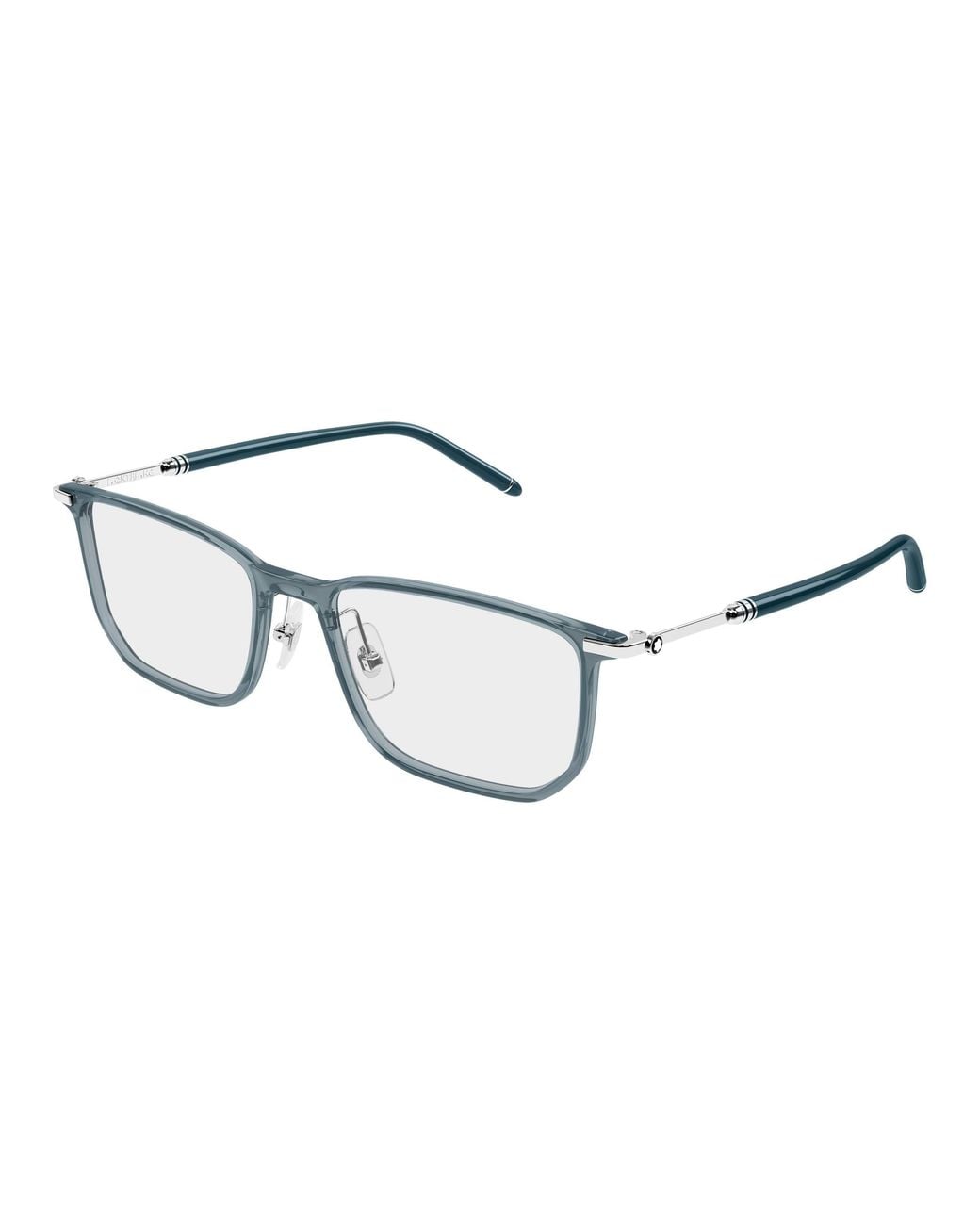 Montblanc Black Mb0523O 003 Optical Frames Injected Transparent Squared for men