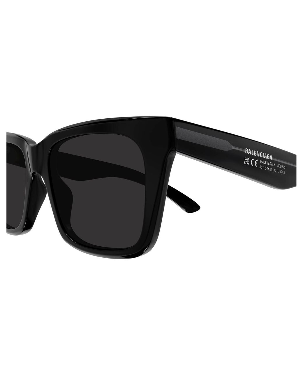 Balenciaga Black Bb0467S 001 Sunglasses Acetate Squared for men