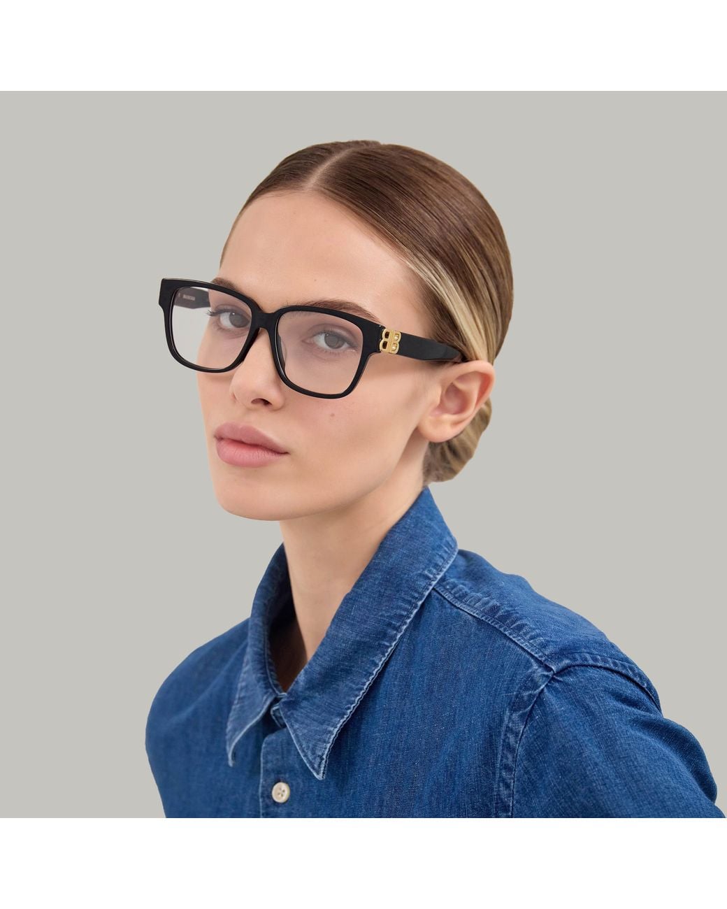 Balenciaga Black Bb0104O 001 Optical Frames Acetate Transparent Squared