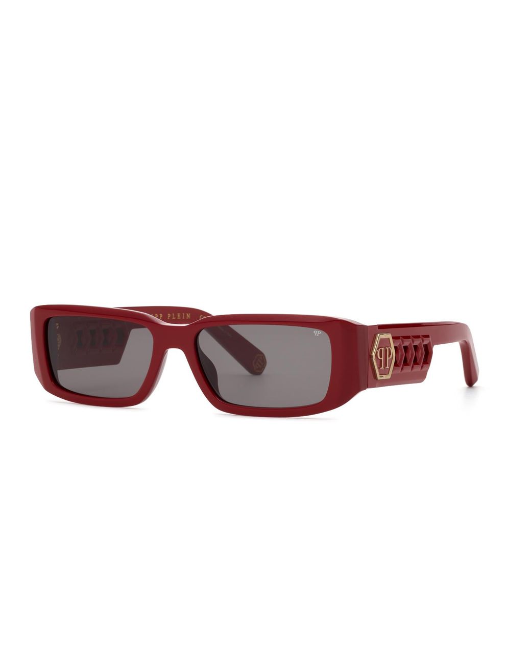 Philipp Plein Spp240M Plein Icon Edge 718 Sunglasses Acetate Smoke Squared Normal