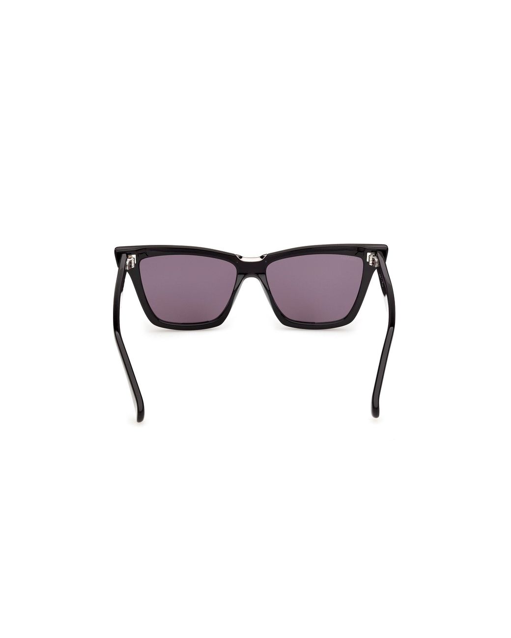 Max Mara Black Mm0212 01A Sunglasses Acetate Smoke Cat Eye Normal
