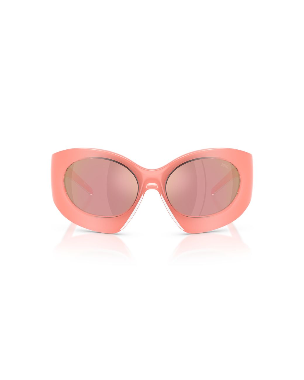 DIESEL Pink Dl3014U 2061/Z Sunglasses Injected Cat Eye Mirror