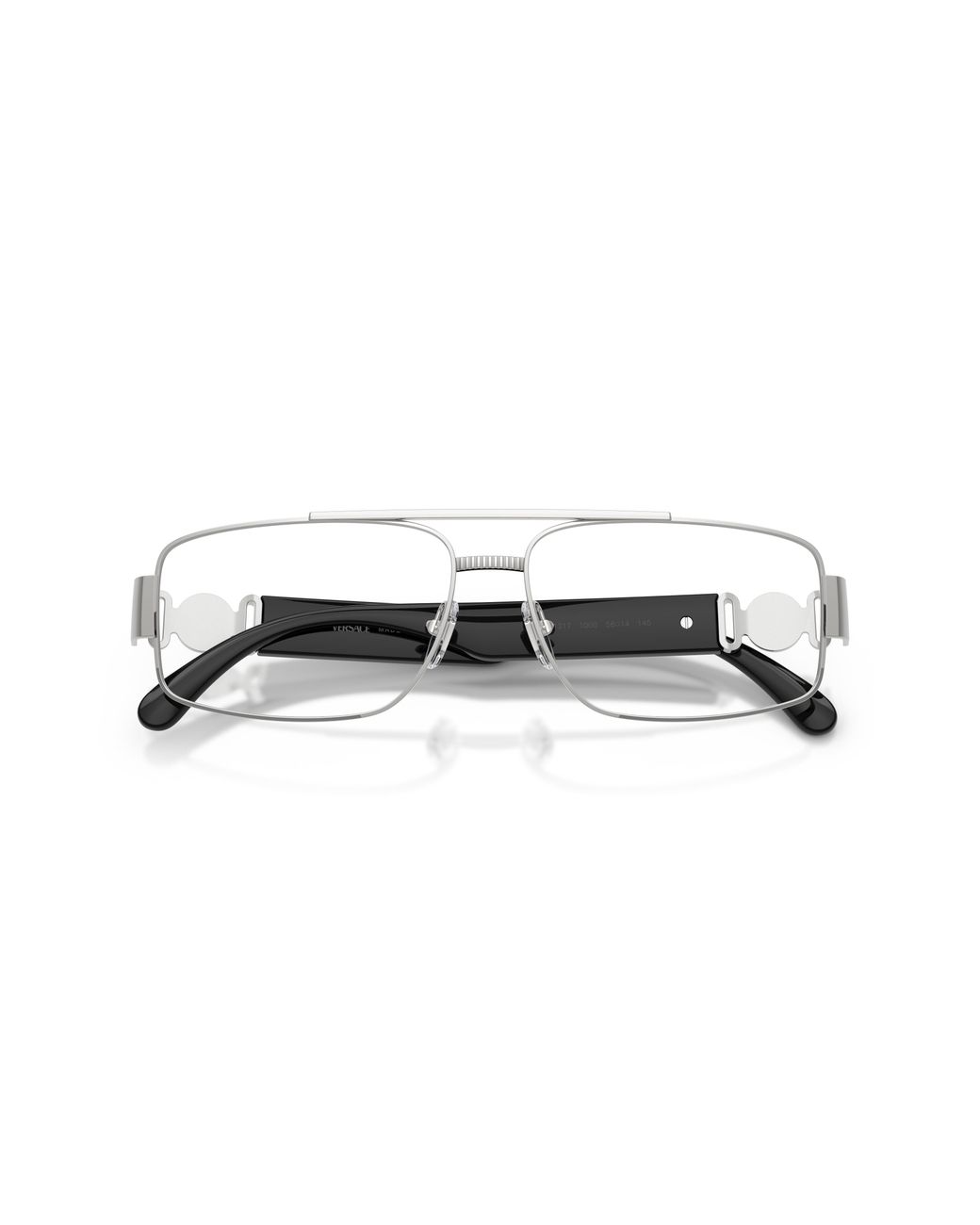 Versace Black Ve1317 1000 Optical Frames Metal Transparent Squared Normal for men