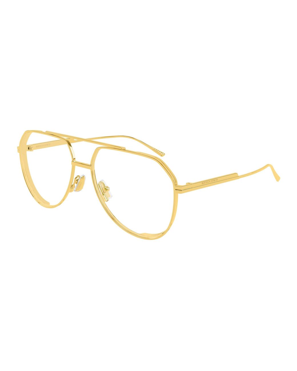 Bottega Veneta Black Bv1465S 005 Sunglasses Metal Transparent Pilot