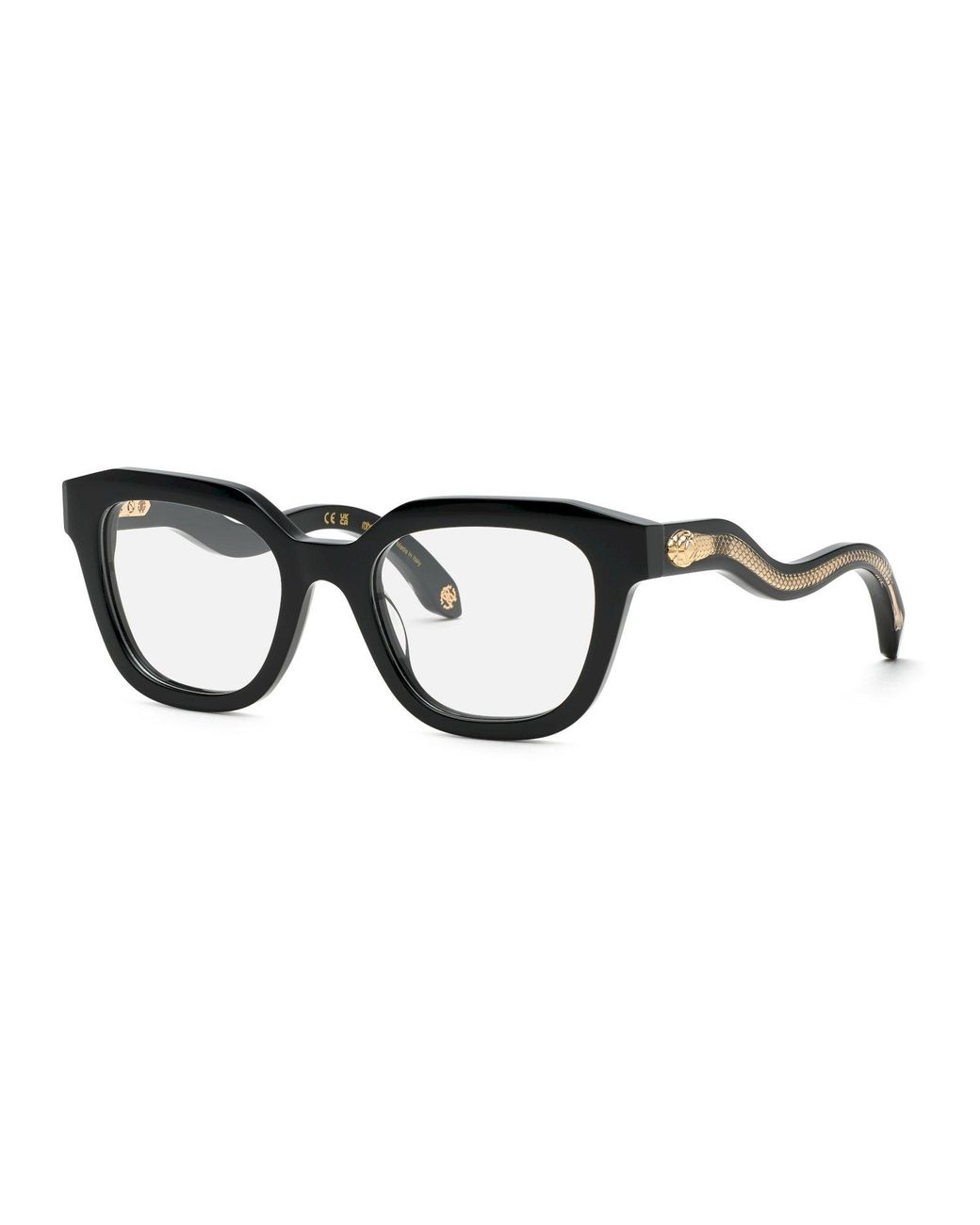 Roberto Cavalli Black Vrc071 700 Optical Frames Acetate Squared